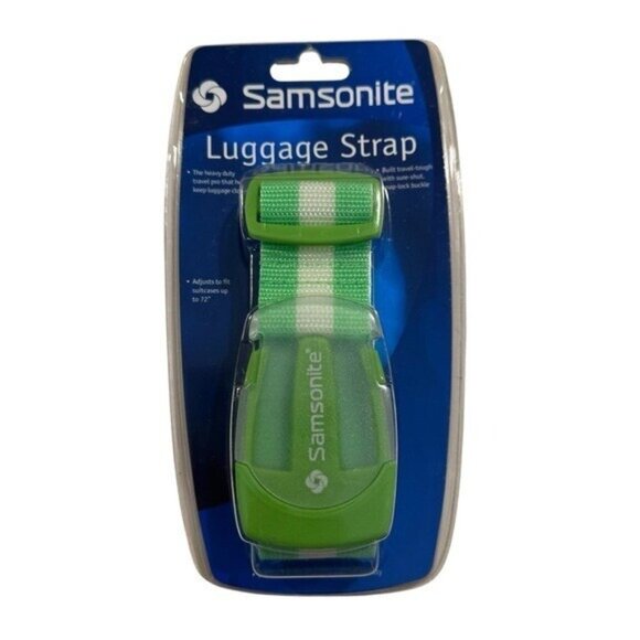 Samsonite Luggage Strap Neon Green Fits up to 72" Suitcases Adjustable New - Picture 1 of 5